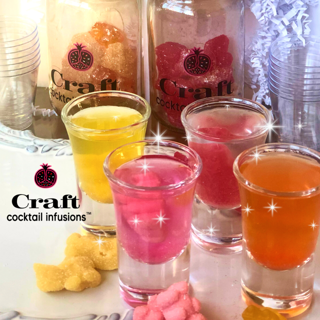Craft Cocktail Infusions - Wholesale Cocktail Mix/Syrup - Mango Shimmer Shots w/ Edible Glitter Cocktail Kit2