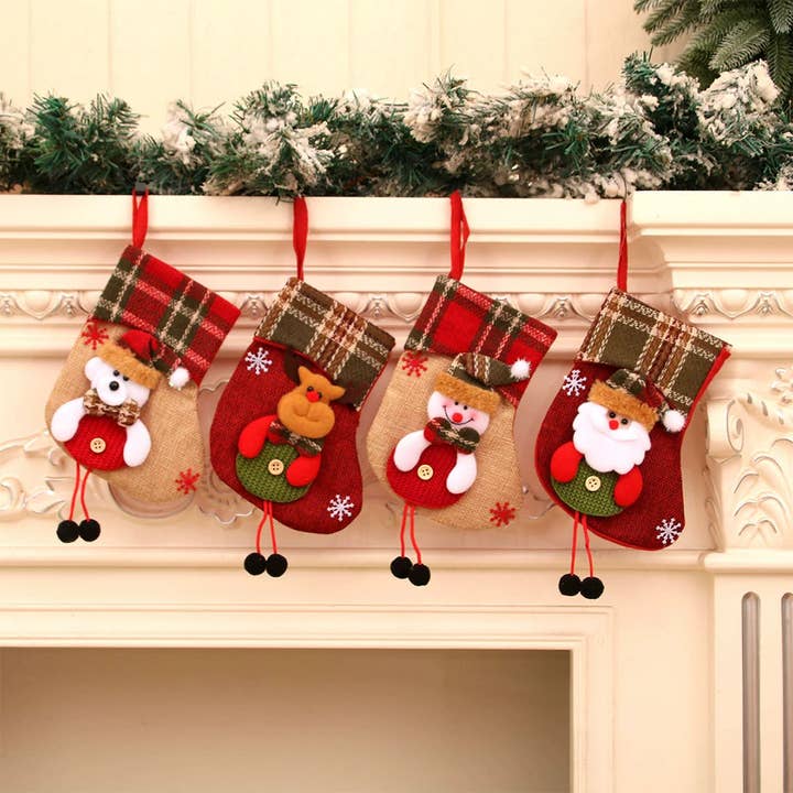 UNISHE - Wholesale Christmas decoration - Decor Christmas Stocking Hanging Ornament Gift Bag ZK37058