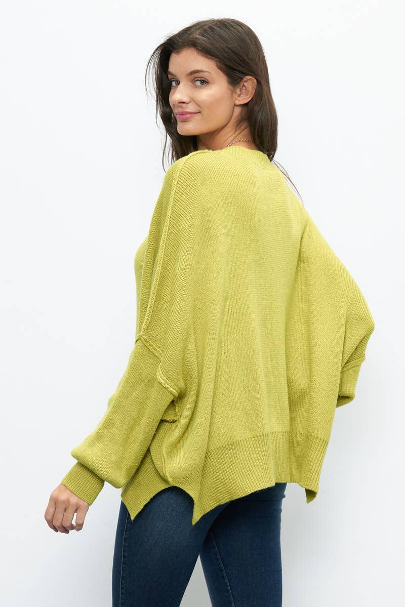 Newbury Kustom - Wholesale Tunic Sweater - Women's - 10319A -Slouchy silhouette  pullover sweater13