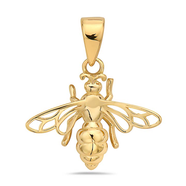 14K BEE PENDANT for wholesale by Pori Jewelry