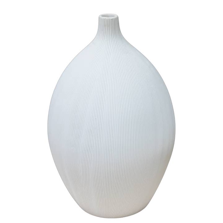 CM122 Textured Oval Ceramic Vase 10.75" x 10.75" x 17" PK 2 for wholesale by Myrians Home Decor