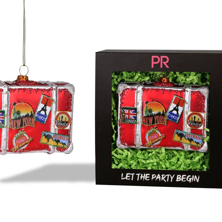 Party Rock Ornaments - Venta al por mayor Adornos - Party Rock | Maleta de viaje adorno de cristal