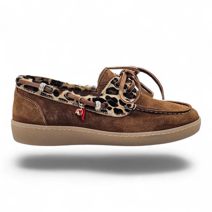 Sophie tobacco leopard loafer VV25201 for wholesale by Shoppinlove