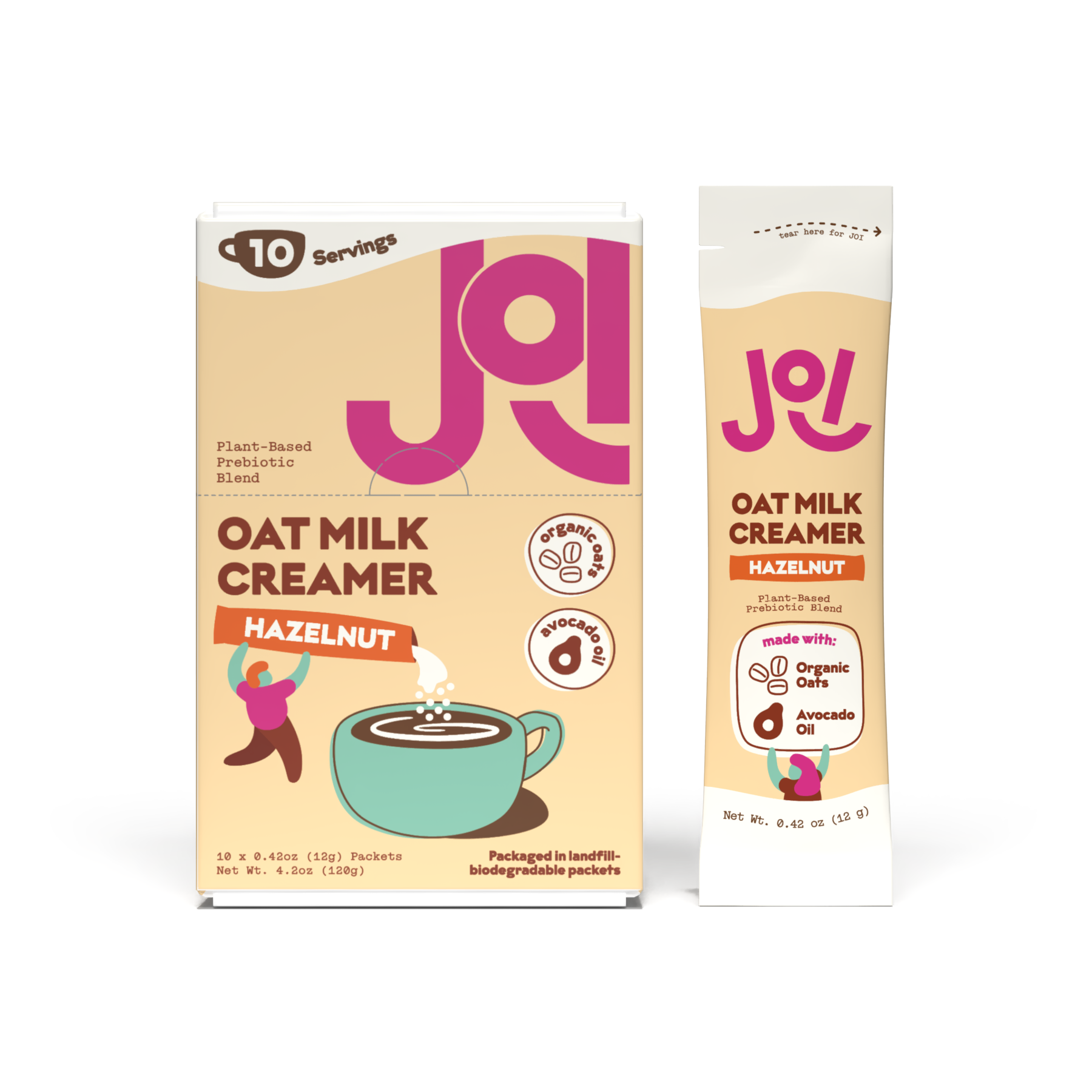 JOI - Wholesale Creamer - Oat Milk Creamer, Hazelnut - Singles1