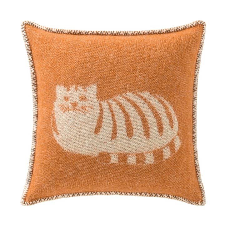 Ginger Cat Wool Cushion for wholesale by JJ Textile