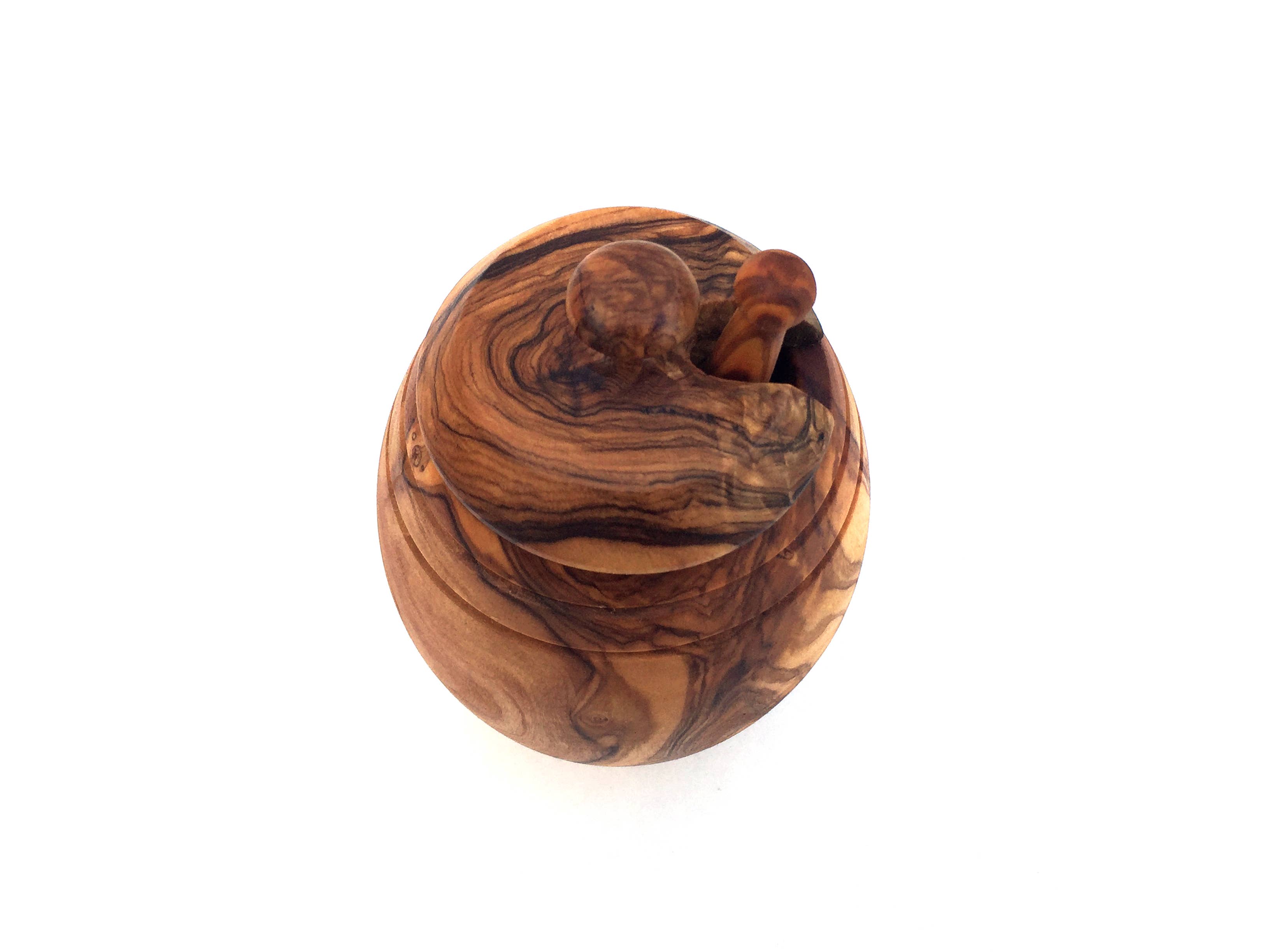 medina mood – Großhandel Honigtopf – Honigtopf mit Honiglöffel handgemacht aus Olivenholz2