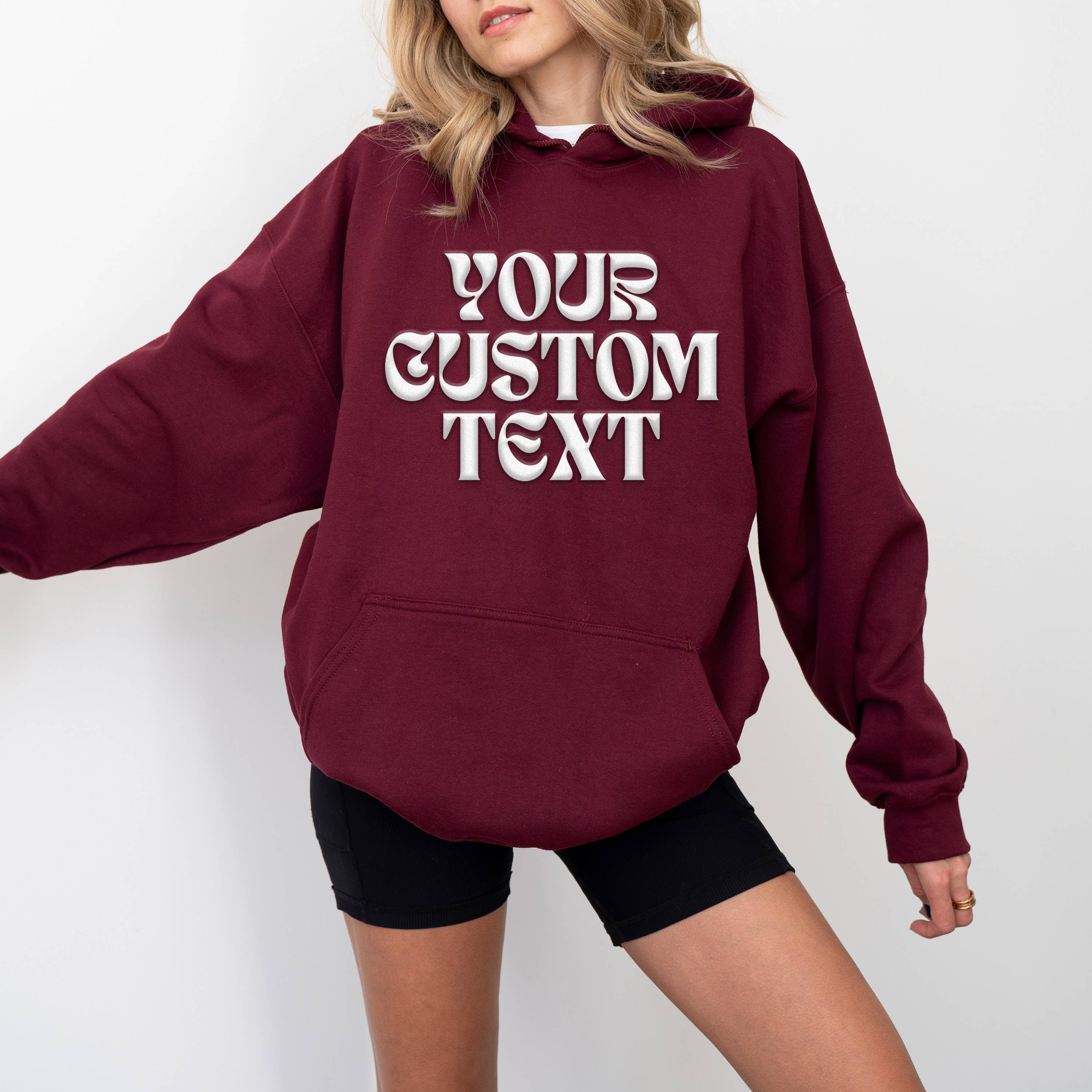 Nobullwoman Apparel - Wholesale Hoodie - Women's - PUFF Print CUSTOM Small Business Unisex HOODIE10