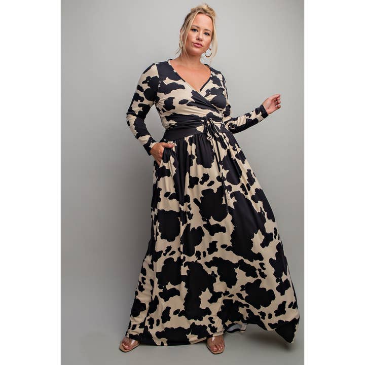 PLUS UN HAUT CACHE-CŒUR À MANCHES LONGUES ET UNE JUPE LONGUE pour la vente par Esmeray Clothing