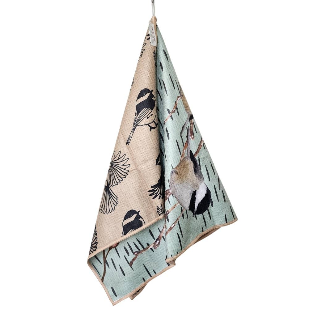 Buzzee – wholesale Tea towel – Chickadee - Dual Sided Tea Towel - Kitchen & Hand Towel3