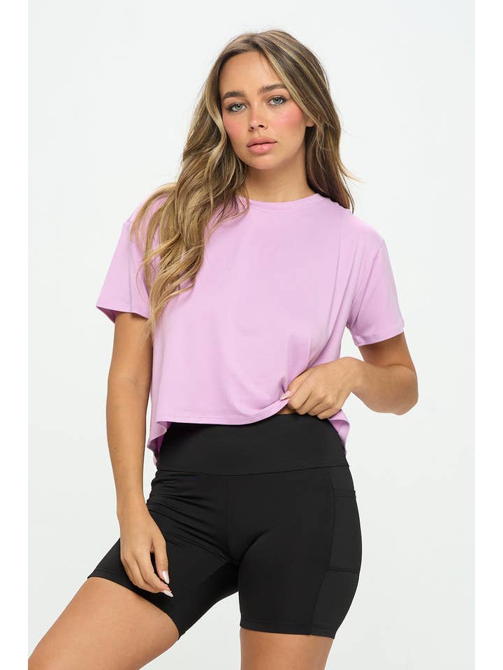 Knit Riot – Engroshandel T-shirt – til kvinder – Kortærmet Boxy Cropped Tee15