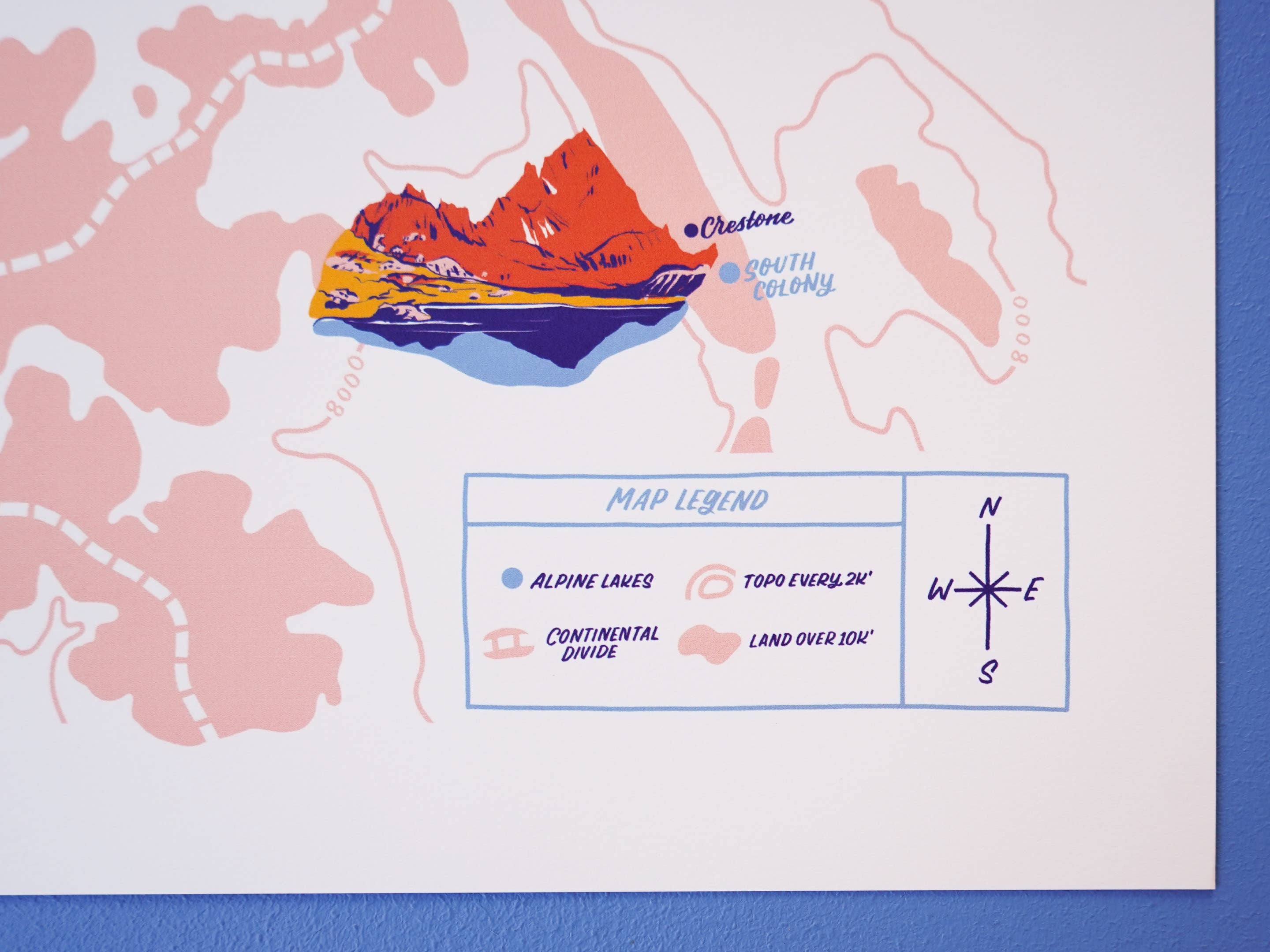 Little Known Goods - Wholesale Map - Colorado Alpine Lakes Map9