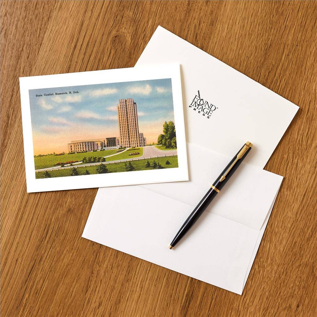 Found Image Press - Wholesale Stationery/Notecard Set - Greeting Card ND-01 State Capitol, Bismarck1