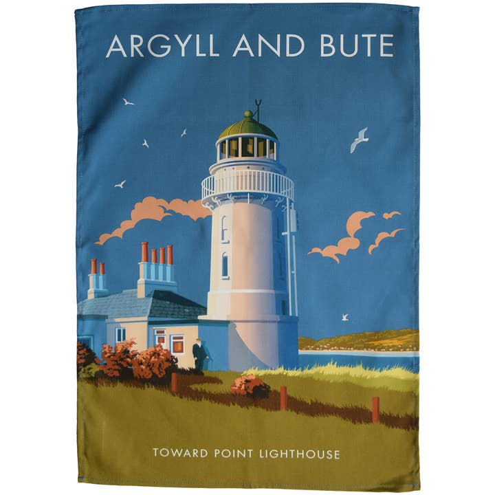 Torchon Argyll & Bute - Phare de Toward Point pour la vente par Town Towels