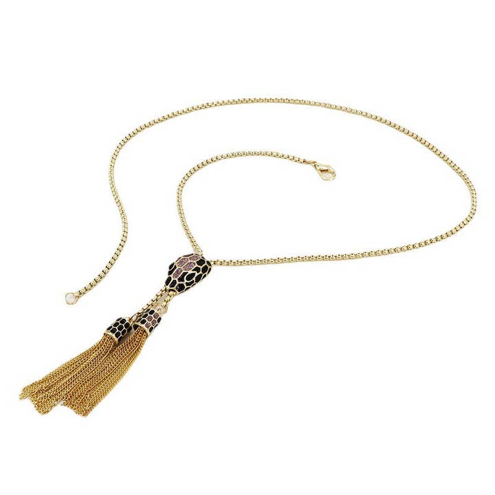Gold Snake Tassel Waist Body Chains WA0256 for wholesale on Faire2