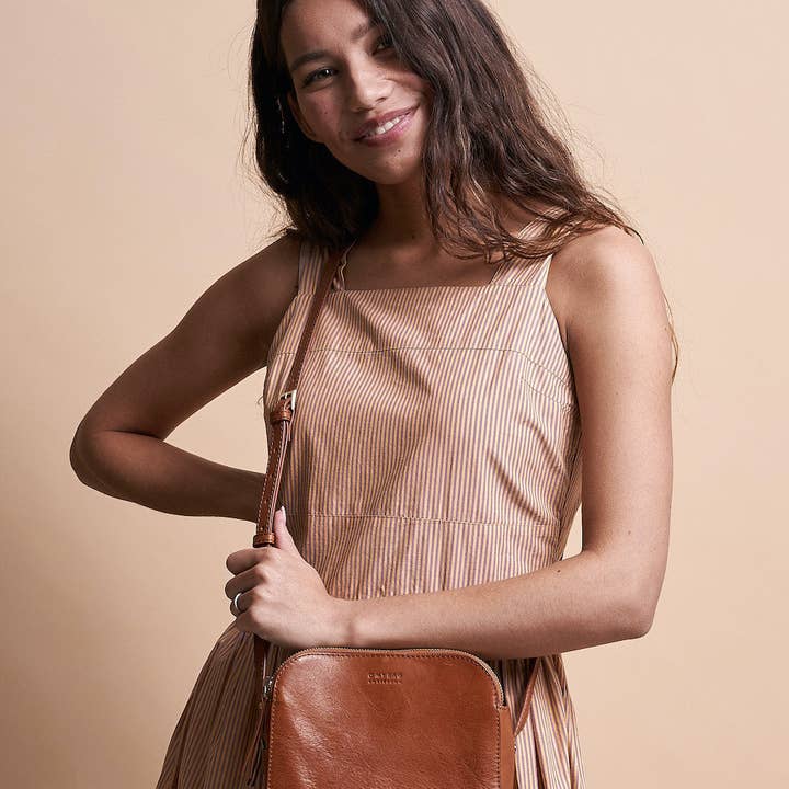 O My Bag - Vente Sac à bandoulière – femme - Emily - Bracelet en cuir - Cuir Cognac Stromboli4