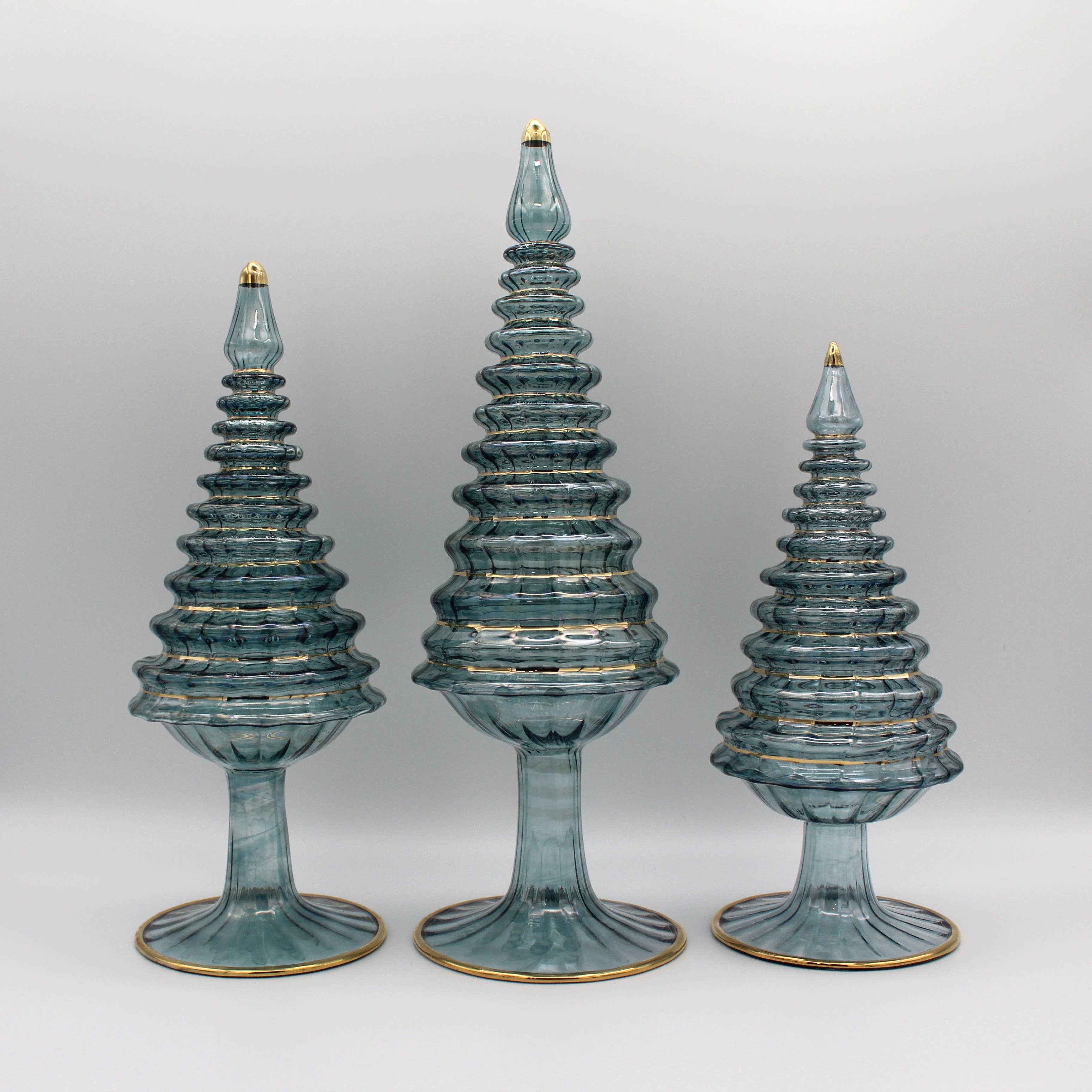 Dandarah (Ships from Canada) - Wholesale Christmas Decoration - Blown Glass Tabletop Christmas Tree - Blue Spruce4