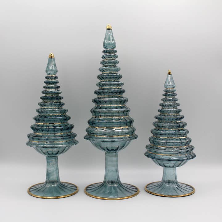 Dandarah (Ships from Canada) – wholesale Christmas decoration – Blown Glass Tabletop Christmas Tree - Blue Spruce4