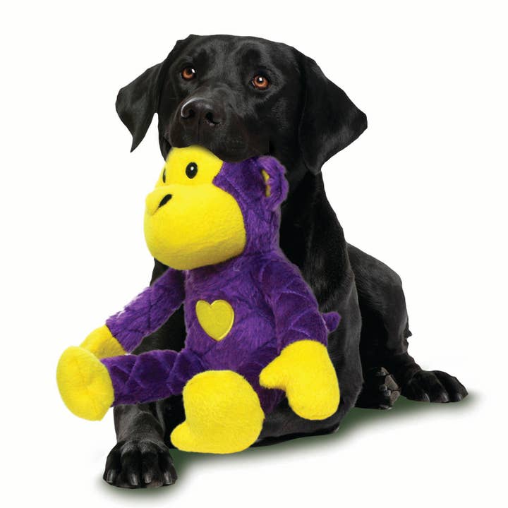 Tuffy Dog Toys - VIP Products - Wholesale Pet Squeaky Toy - Dog - Mighty Safari Monkey - Purple, Plush, Squeaky Dog Toy