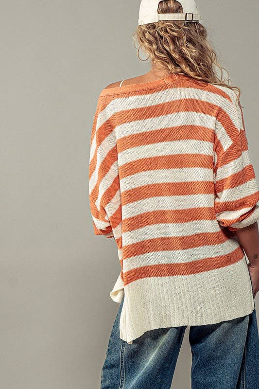 Heyday - Wholesale Cardigan - Women's - Cozy and Free Striped Cardigan6