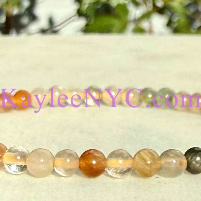 KayleeNYC - Wholesale Beaded Bracelet - Natural Amphibole Quartz 4mm 7.5” Stretch Bracelet2