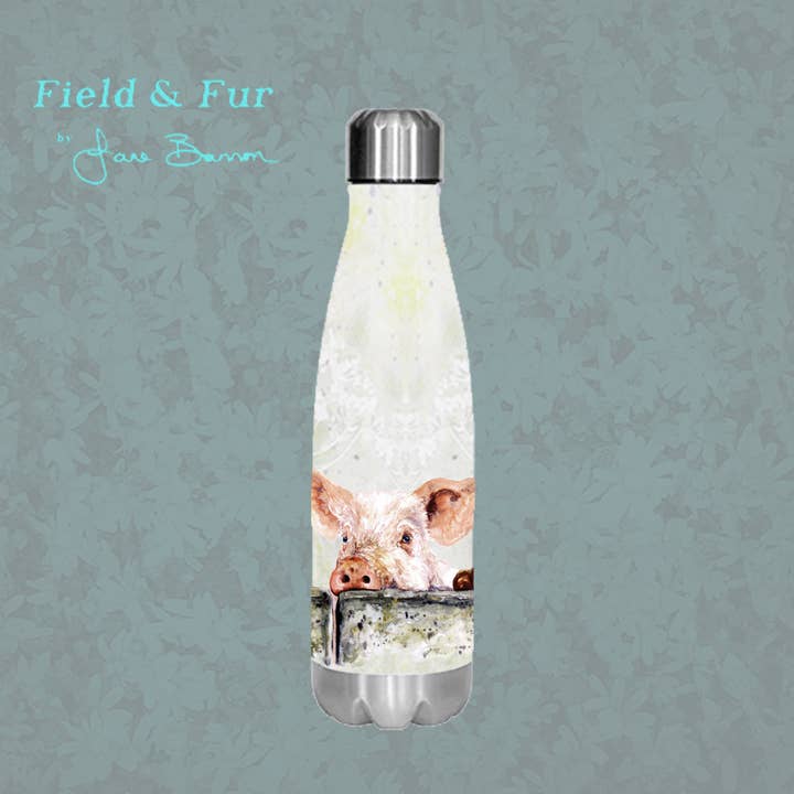 Jasper, Porco, garrafa de água isolada, mantém a sua bebida quente por atacado de Field and Fur Gifts