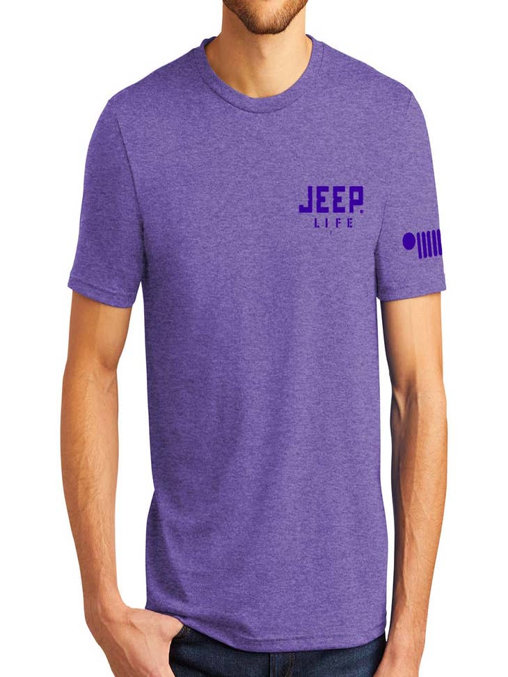 Wholesale Mens Jeep® Life Purple Tone Triblend T-Shirt for your store -  Faire