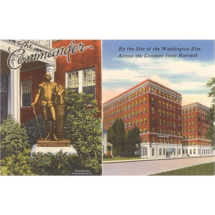 Found Image Press - Wholesale Sticker - Sticker MA-714 Statue of the Commander, Cambridge, Mass.