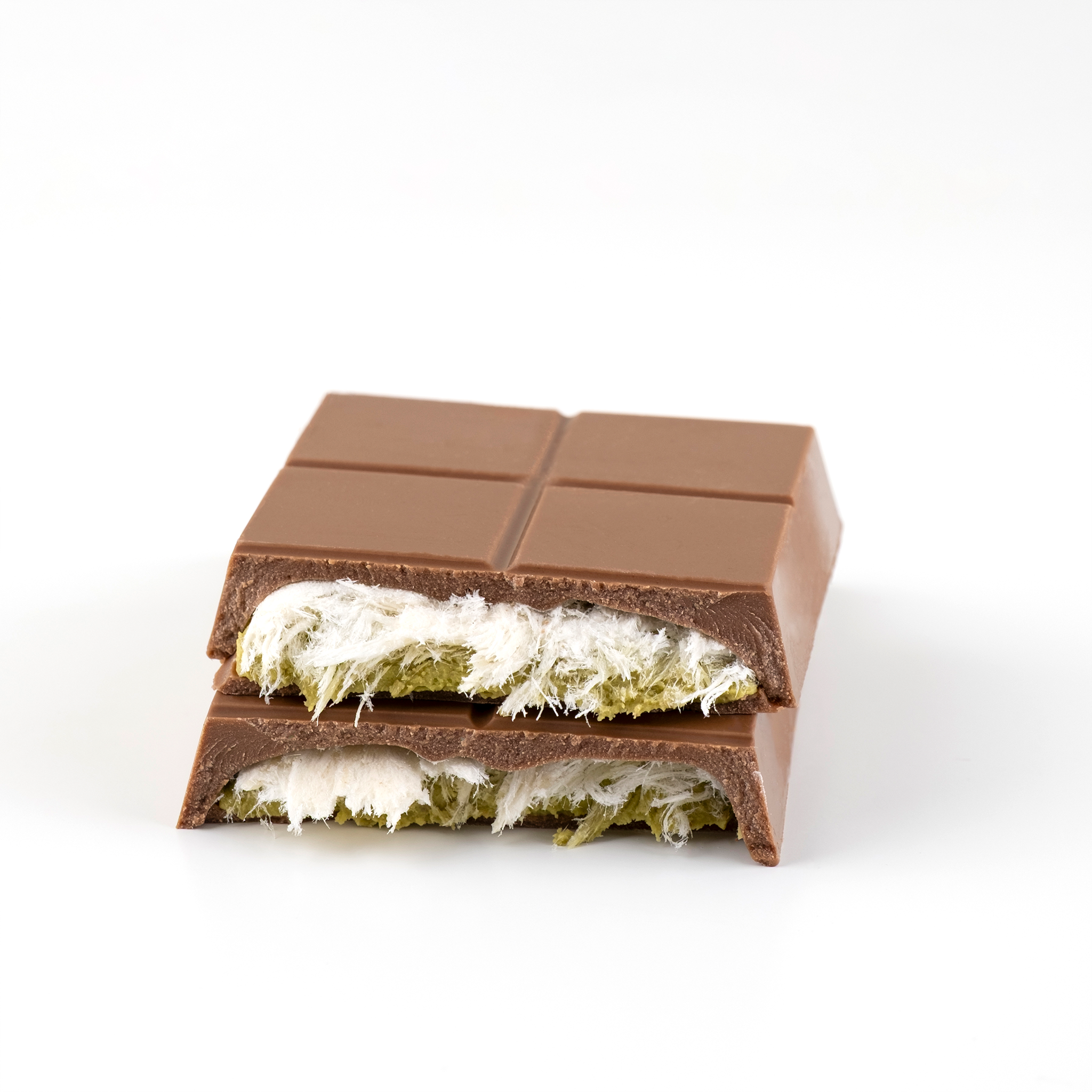 Patislove – Doces cobertos de chocolate por atacado – Chocolate de Leite com Pistácio e Algodão Doce Angel’s Hair, 90G7