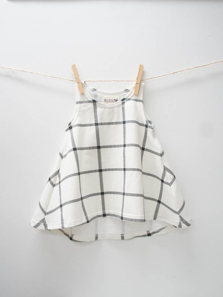 Willbirdbaby - Wholesale Dress - Kids - Dress- Baby/toddler/kids  Chickadee Swing Dress, mod check