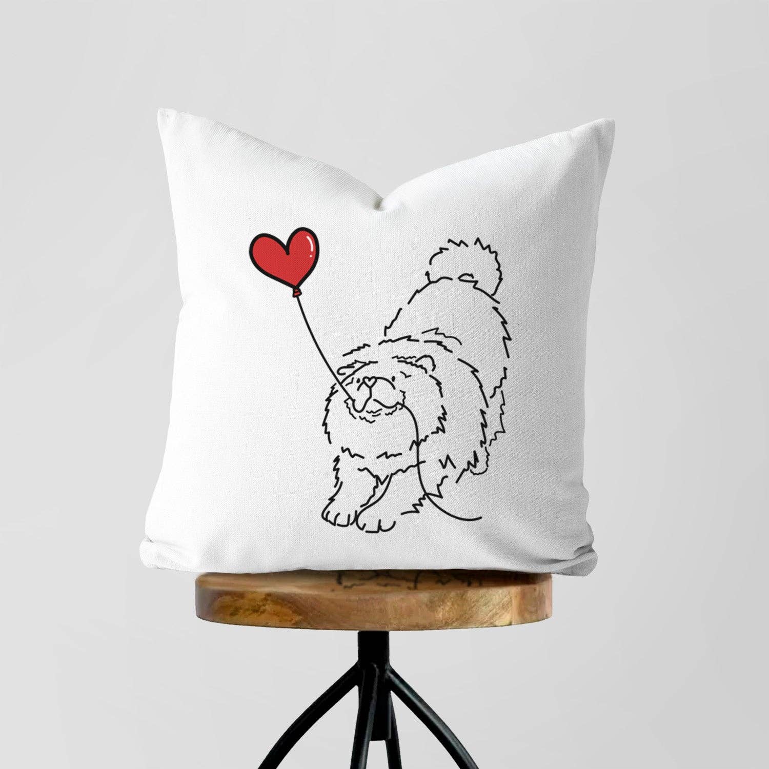Inkopious - Wholesale Throw Pillow Cover - Chow Chow Heart String - Throw Pillow Cover0