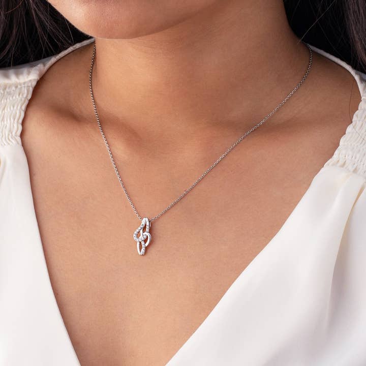 Peliani - Wholesale Pendant/Charm Necklace - Sterling Silver Knotted Swirl Pendant Hypoallergenic1