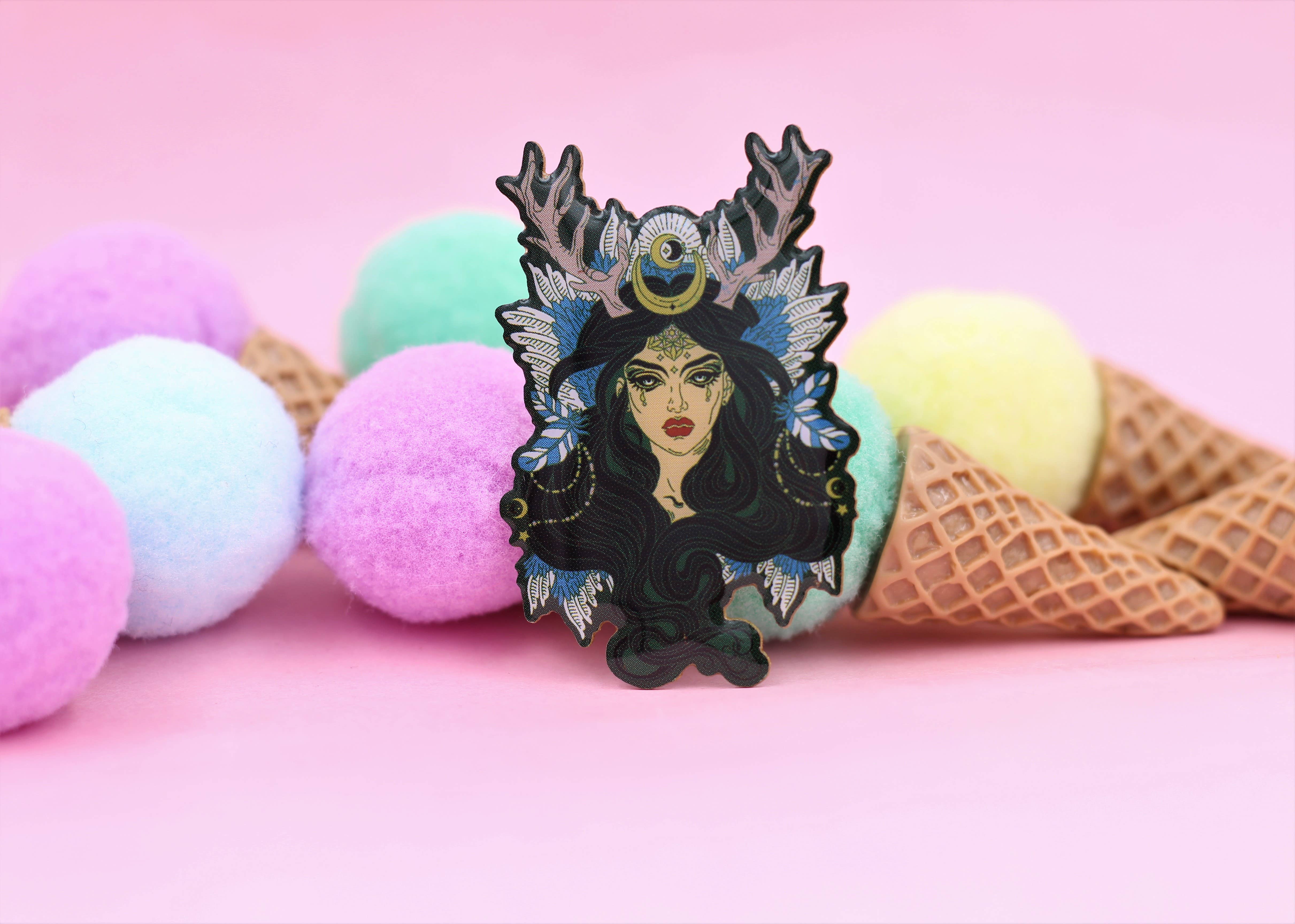Real Sic - Wholesale Lapel Pin/Button - Enchantress Sorceress Wiccan Druid or Witchy Enamel Pin1