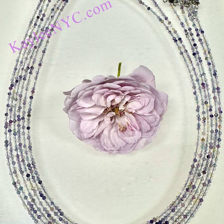 2mm Natural Fluorite Necklaces Crystals Healing Energy for wholesale by KayleeNYC