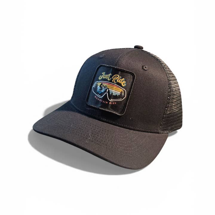 PNW Apparel - Vente Casquette de camionneur – unisexe - Casquette Trucker Just Ride Retro Mountain Bike14
