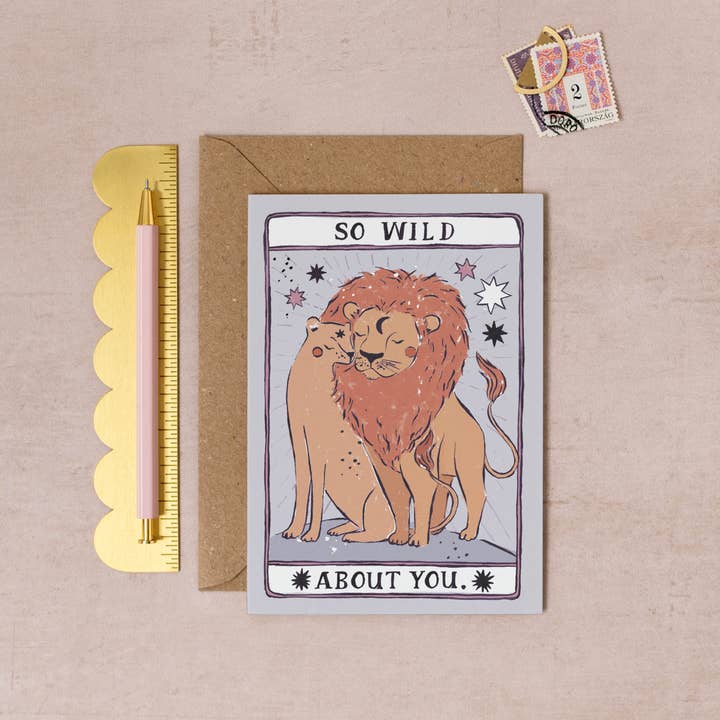 Sister Paper Co. – Großhandel Liebeskarte – Wild About You-Karte | Tarot-Liebeskarte | Jubiläumskarten4