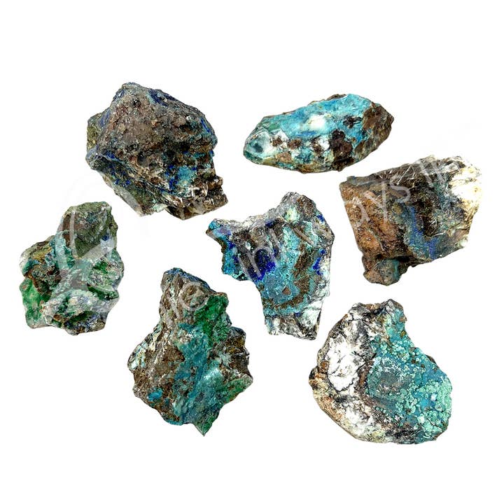 Oceanic Linkways Inc - Wholesale Spirituele steen/kristal - EXEMPLAAR - AZURIET/MALACHIET 1,5-4" (KG)1