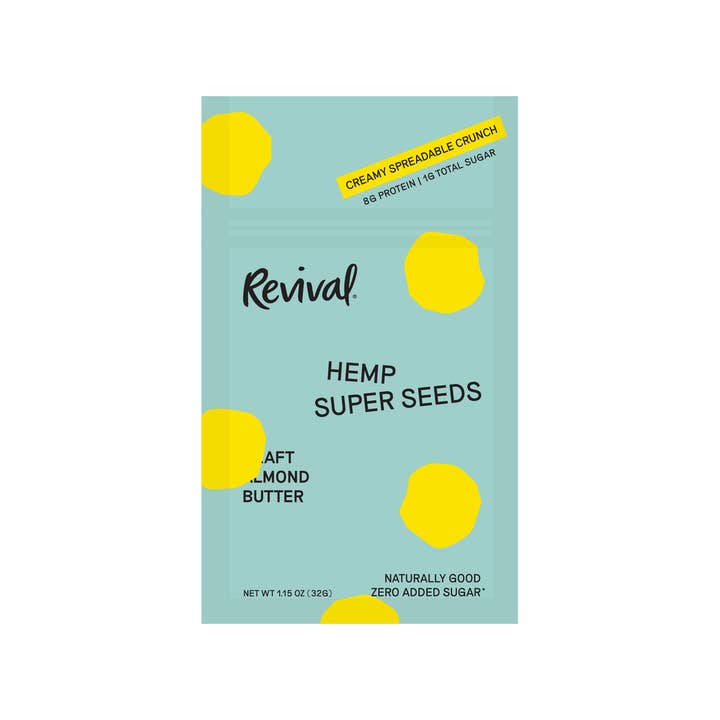 Revival Food Co - Wholesale Nut Butter - Hemp Super Seeds Almond Butter Squeeze Pouches (10pk)