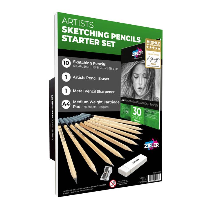 10 Skisspennor med suddgummi & Metal vässare för wholesale av Zieler