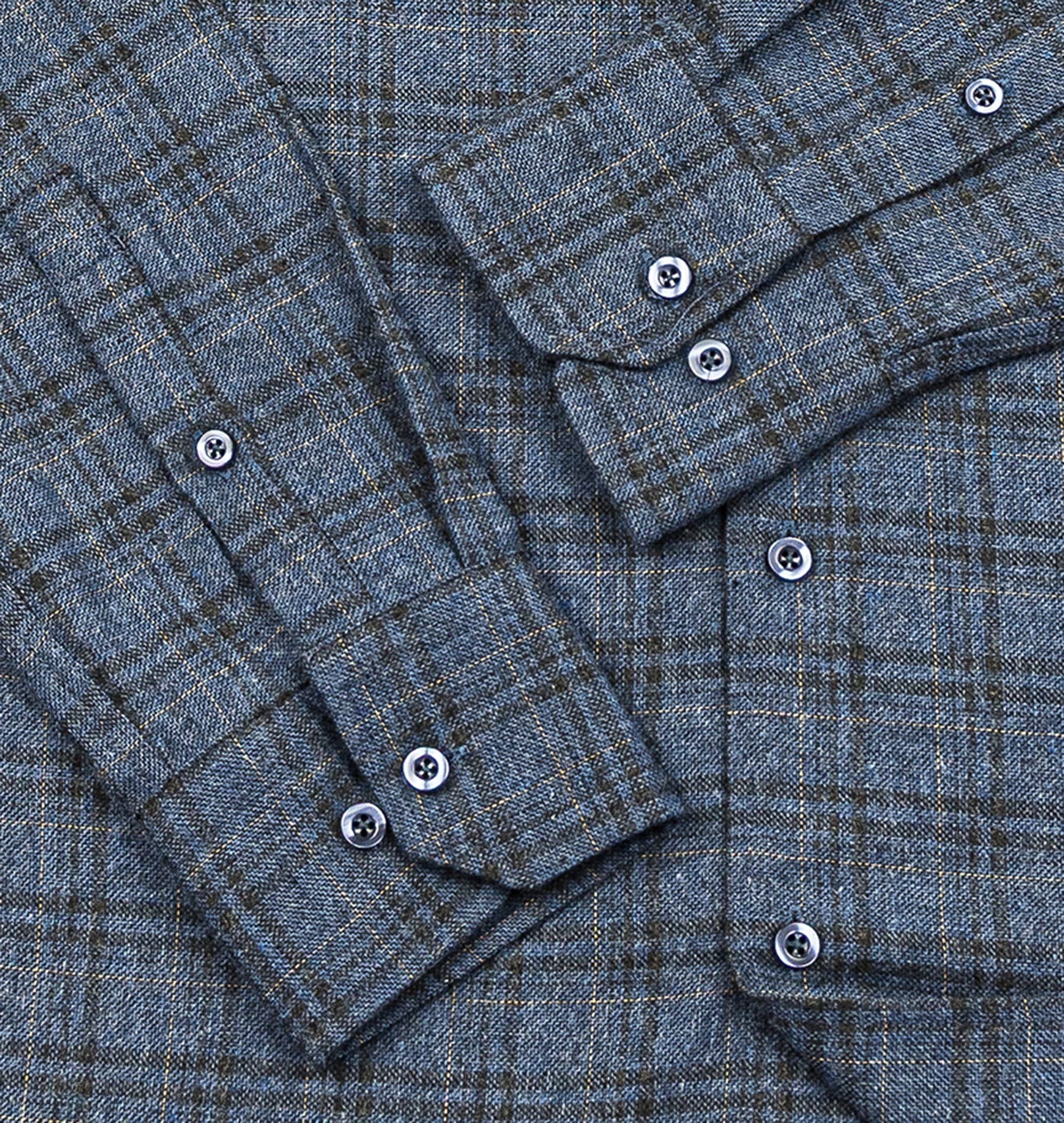 Wear Sierra - Wholesale Button Down Shirt - Men's - Men's Cotton Long Sleeve Button Down Shirt in Navy Plaid5