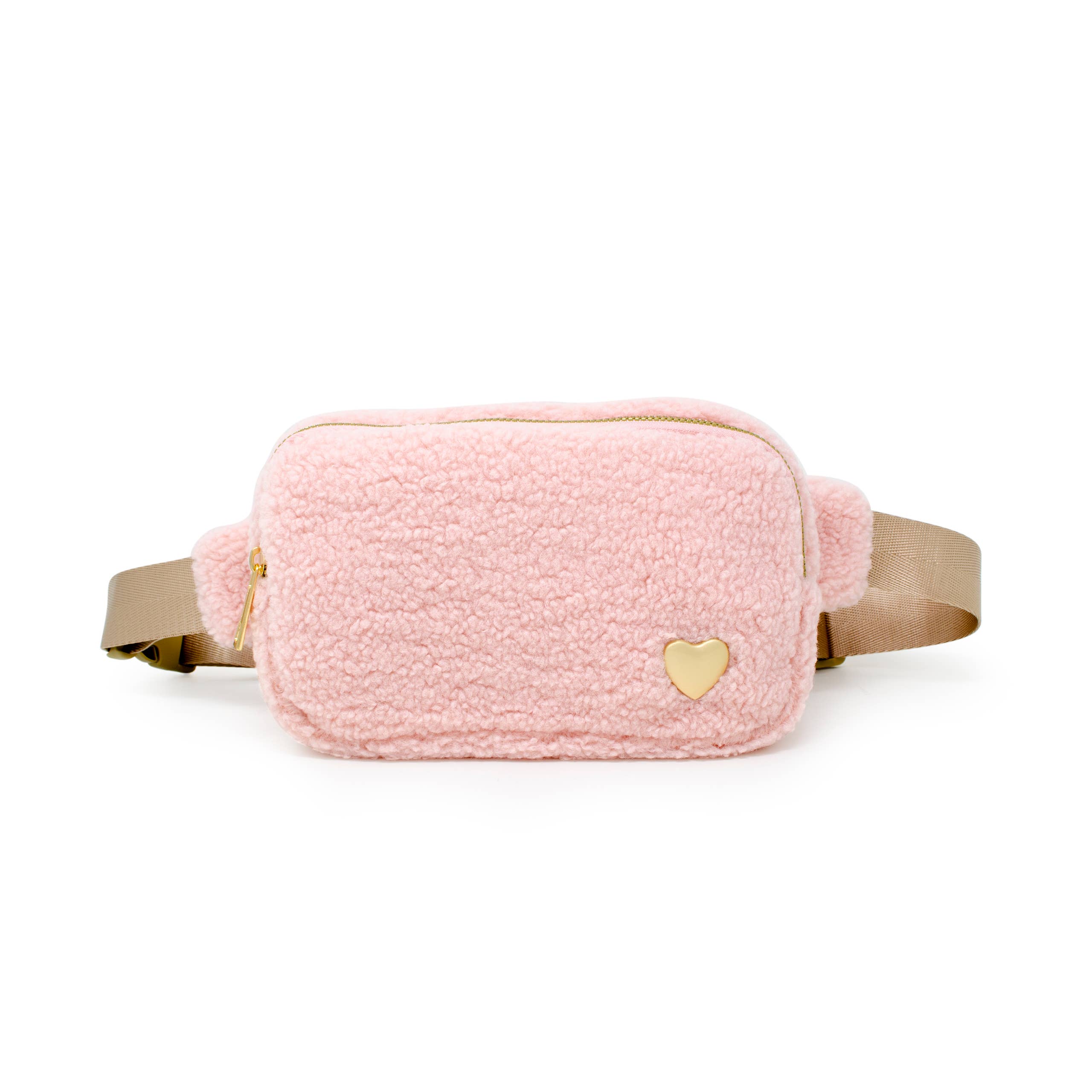 Tiny Treats and ZOMI GEMS - Wholesale Belt bag – Kids - Fuzzy Crossbody Sling Bag w/ Heart for Kids0