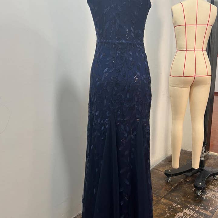 Rosa Clothing - Wholesale Dress - Women's - Sleeveless mesh fishtail maxi sequined dress7