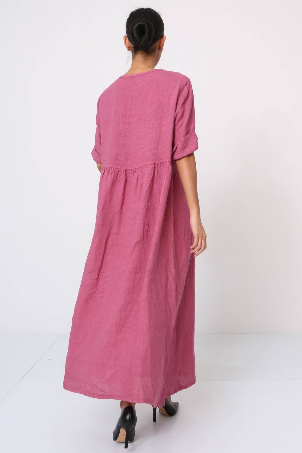LÉA & LUC - Wholesale Dress - Women's - Long dress in 100% linen REF.714823