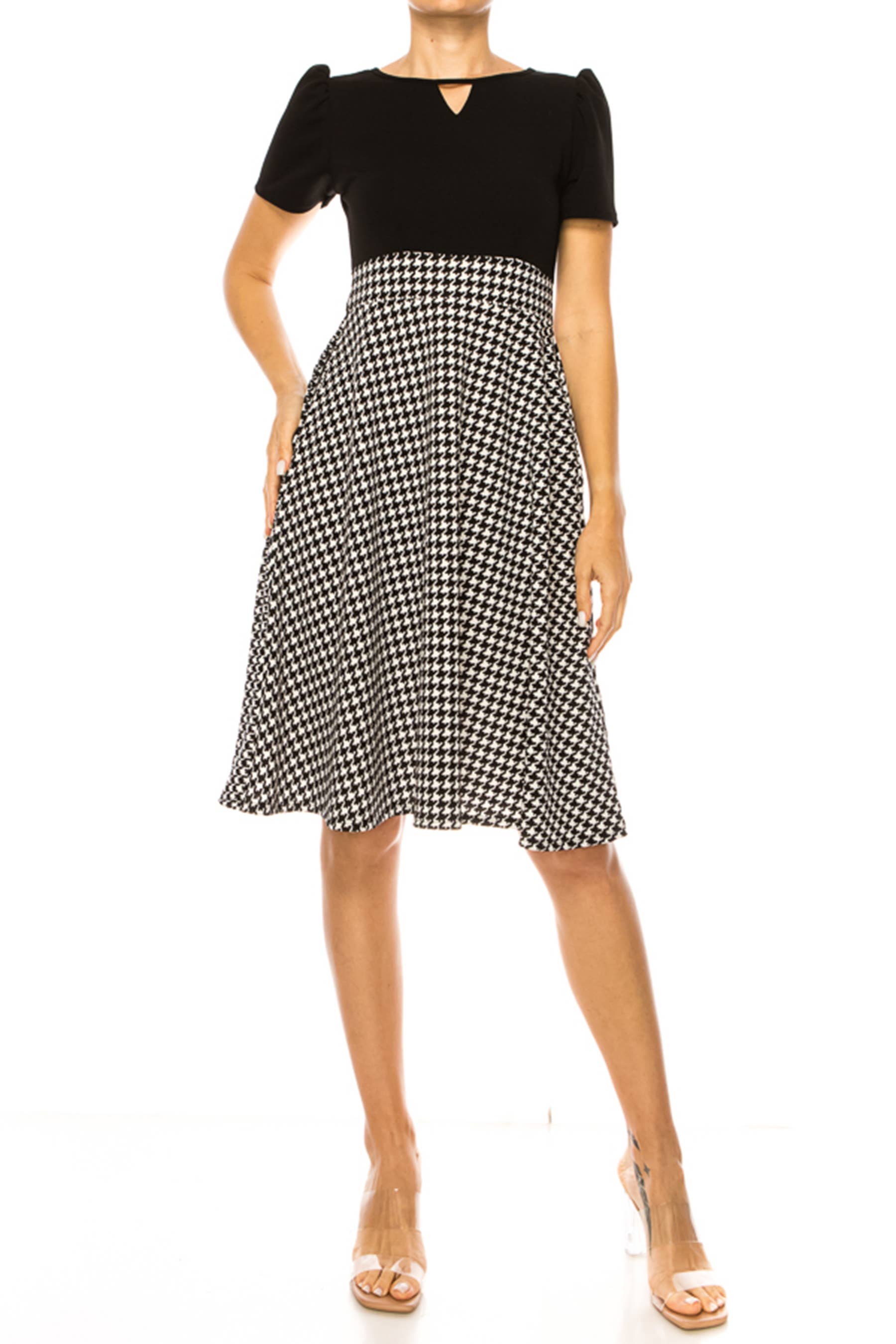 MOA COLLECTION - Wholesale Dress - Women's - Women's Knee-length Color Block Dress with Pockets11