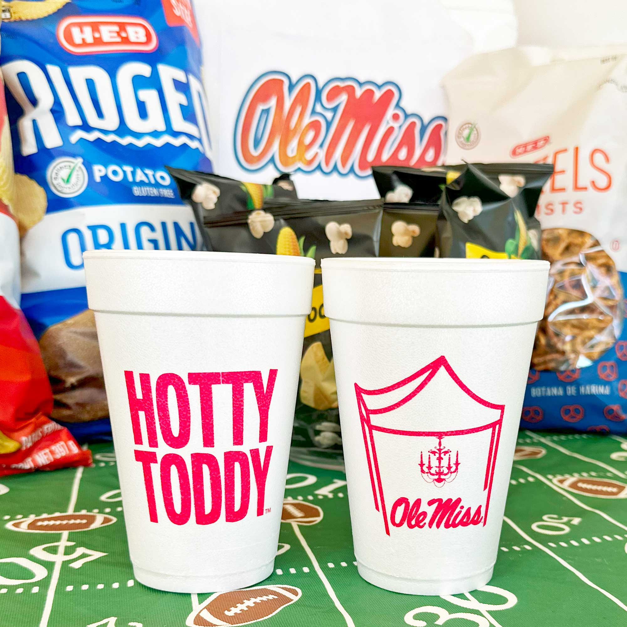 Two Funny Girls - Wholesale Disposable Cup - Foam Cup 10 Pack {Ole Miss - U of Mississippi Hotty Toddy}1