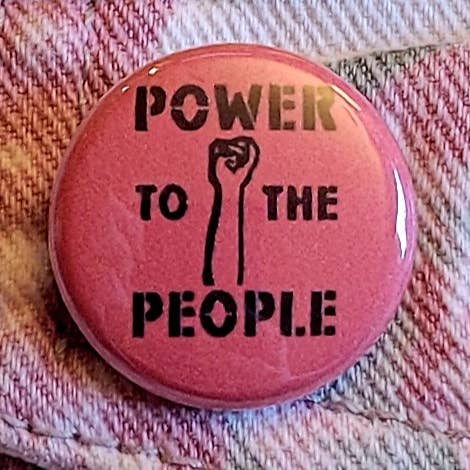 Femmearchist - Vente Épinglettes/boutons - Bouton Pouvoir au Peuple // Bouton Punk d'un Pouce0