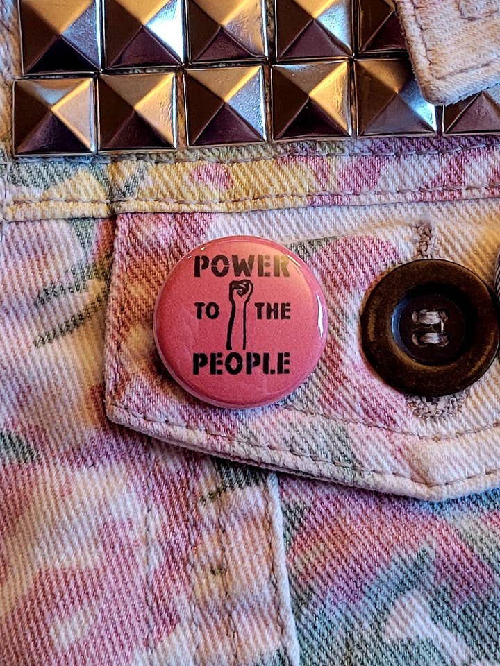 Bouton Pouvoir au Peuple // Bouton Punk d'un Pouce pour la vente par Femmearchist