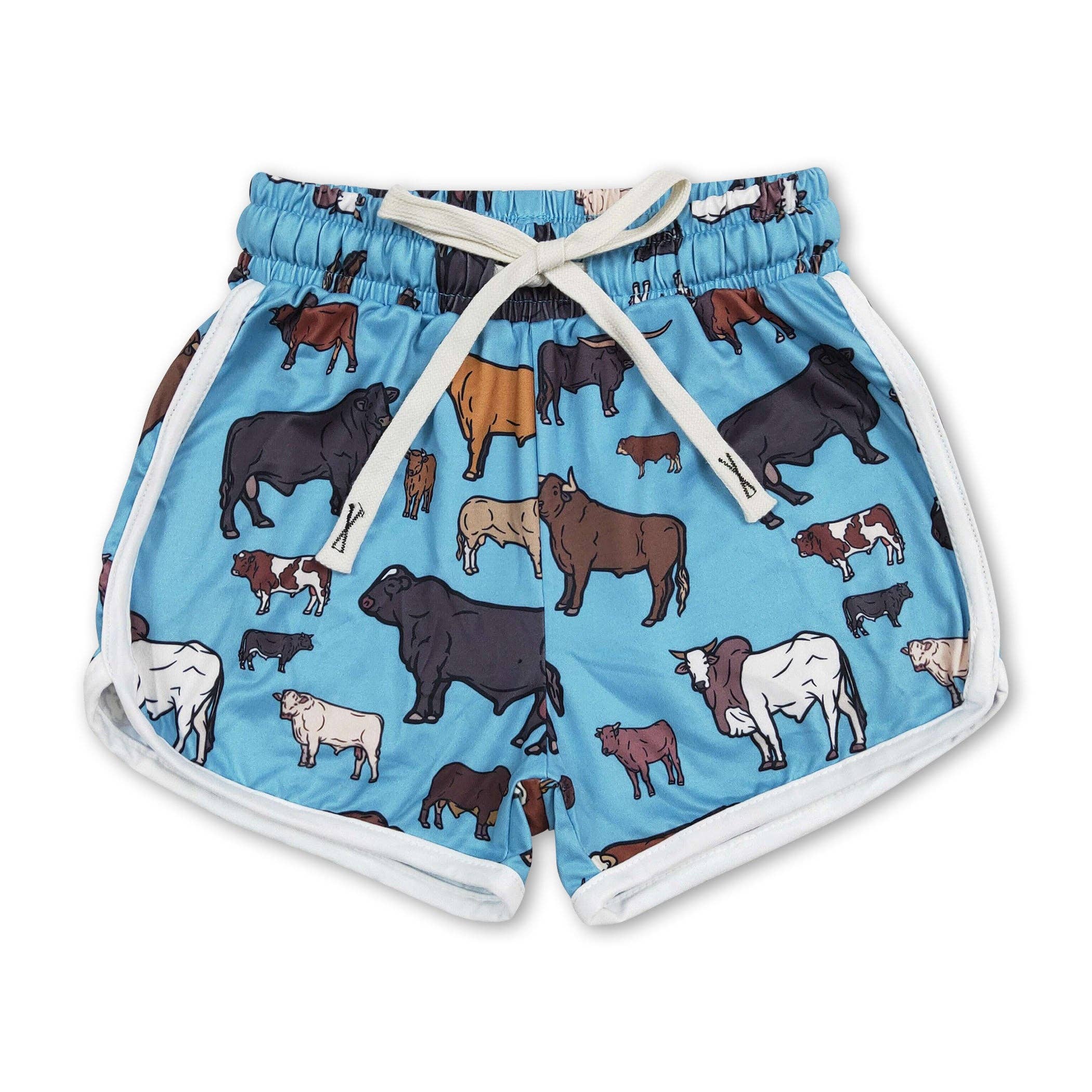 Yawoo Garments - Vente Short – enfant - Short d'été Blue Cows pour bébé fille0