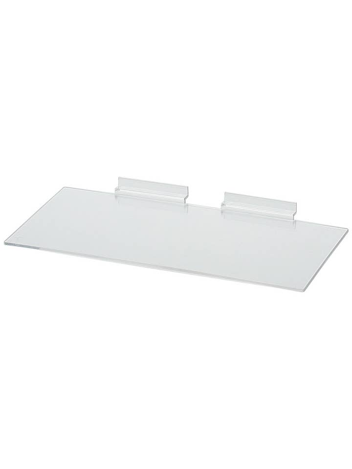 6" X 12" Clear Plastic Shelves For Slatwall for wholesale by Store Supply Warehouse