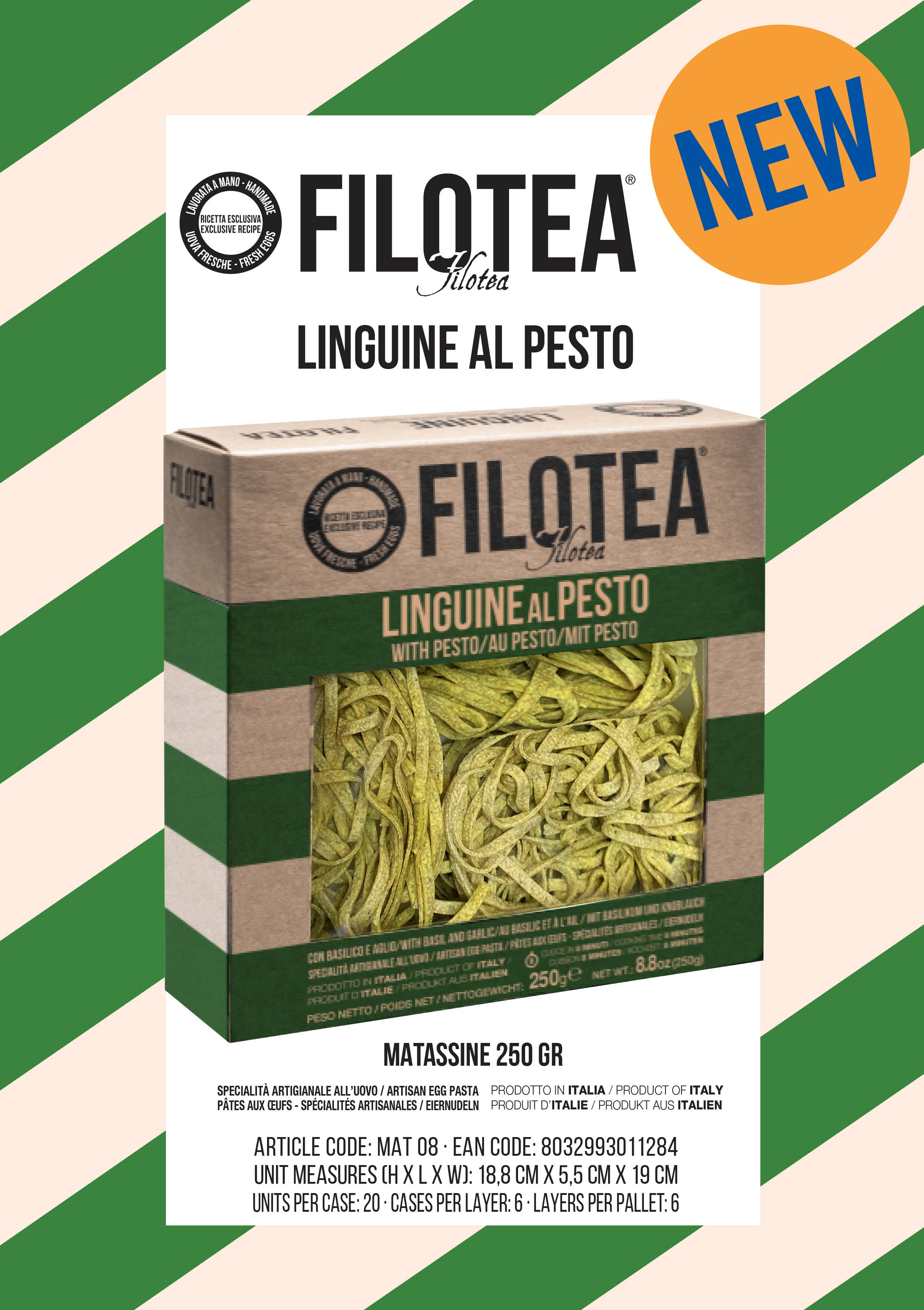 Filotea - Wholesale Pasta - Filotea • Matassine Linguine With Pesto Nest Egg Pasta 250g1