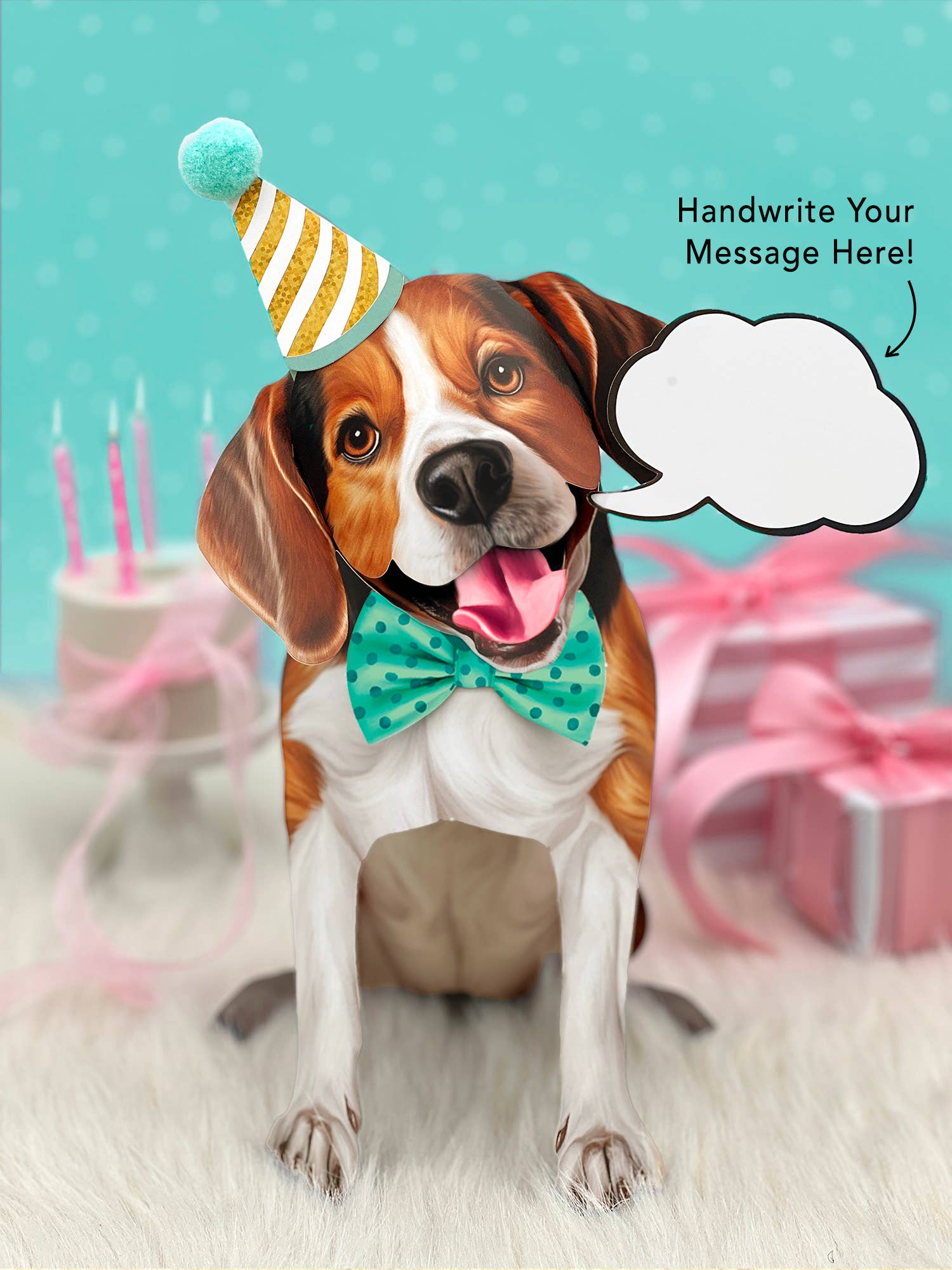 FreshCut Paper LLC – wholesale Vardagliga hälsningskort – Beagle (6 pop-up gratulationskort)3